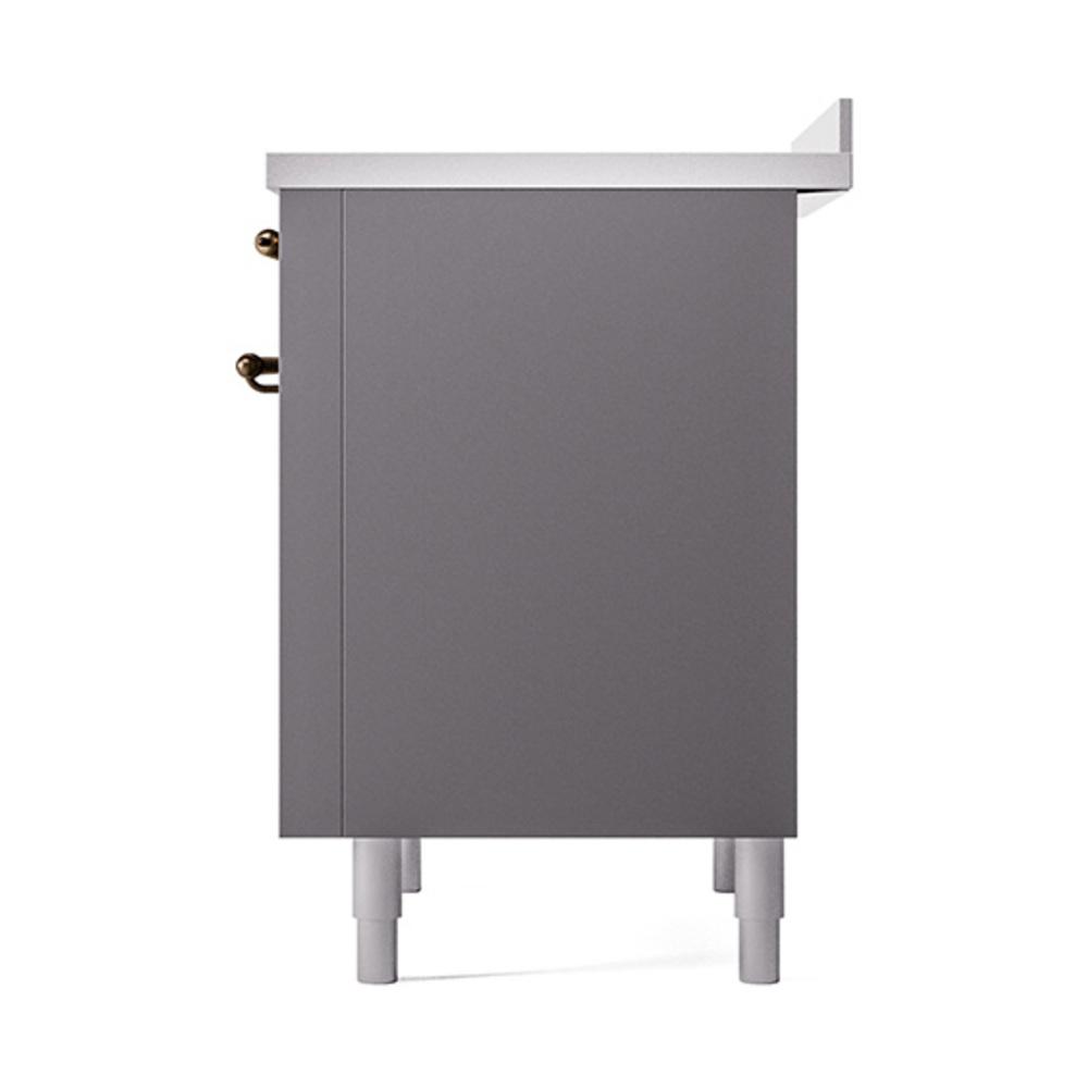 ILVE UNI366QNMPMGB Nostalgie II Noblesse 36 inch Induction Range (Solid Door, Graphite Matte, Burnished)