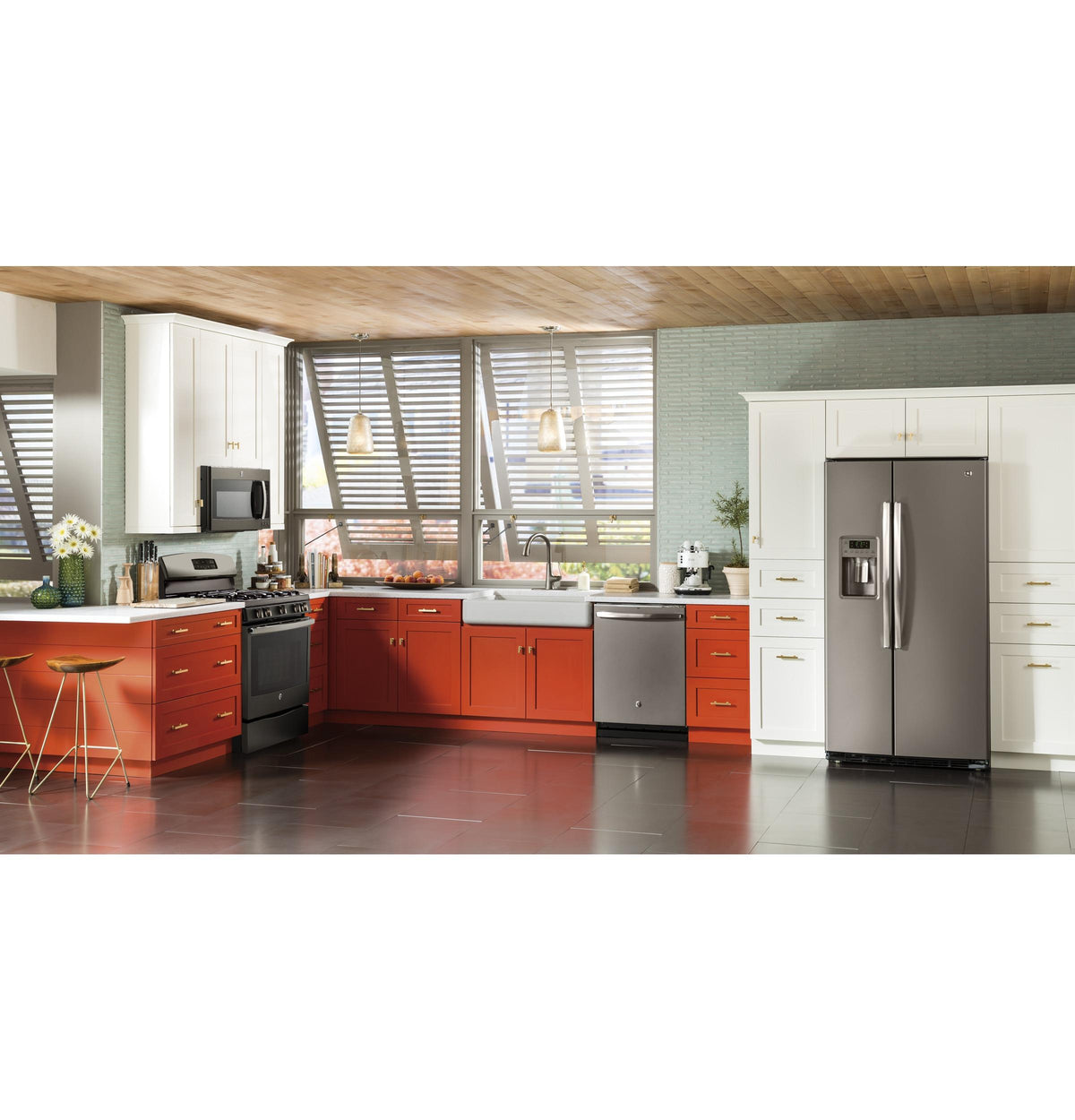 GE® Stainless Steel Interior Dishwasher with Hidden Controls