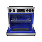 36 Inch Professional Induction Range With Tilt Panel Touch Control In Stainless Steel and Black  Gordon Ramsay Series