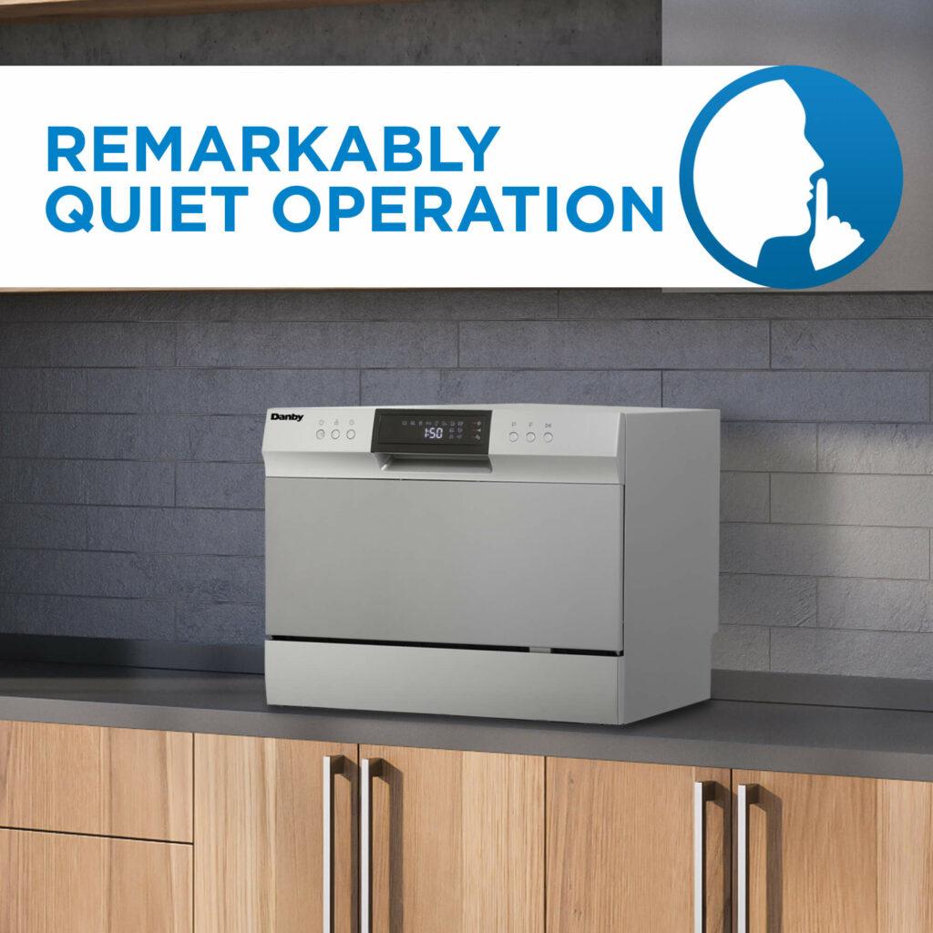 Danby 6 Place Setting Countertop Dishwasher in Silver