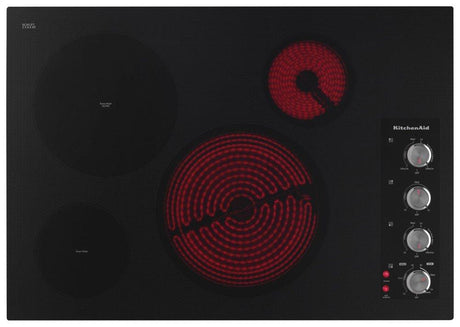 30" Electric Cooktop with 4 Radiant Elements - Black
