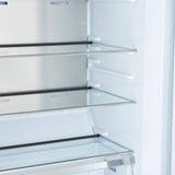 Forno Maderno 28-Inch Convertible Freezer/Refrigerator in White with Antique Brass Handle, 13.6 cu.ft. Right Swing