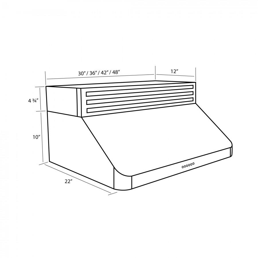 ZLINE Recirculating Under Cabinet Range Hood (RK623) [Size: 42 Inch]