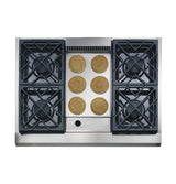 GE Monogram® 36" Dual-Fuel Professional Range with 4 Burners and Griddle (Natural Gas)