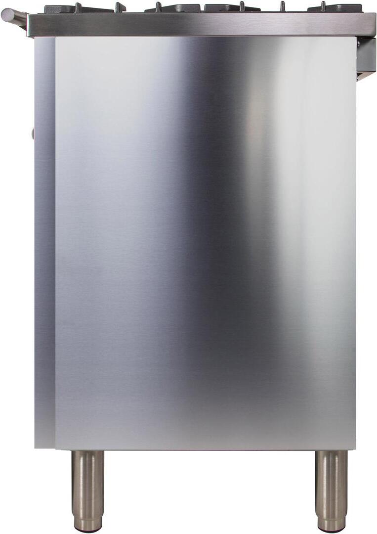 Professional Plus 36 Inch Dual Fuel Liquid Propane Freestanding Range in Stainless Steel with Chrome Trim