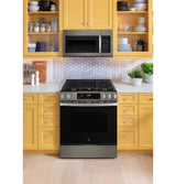 GE® 30" Slide-In Front-Control Convection Gas Range with No Preheat Air Fry and EasyWash™ Oven Tray