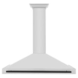 ZLINE 48 in. Autograph Edition Convertible Stainless Steel Range Hood with Stainless Steel Shell and Champagne Bronze Accents (KB4STZ-48-CB) [Color: Matte Black Accents]