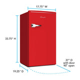 Avanti 3.0 Cu. Ft. Retro Compact Refrigerator - Seafoam Green