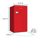 Avanti 3.0 Cu. Ft. Retro Compact Refrigerator - Red