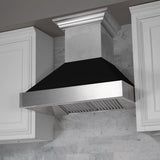 42" Colored Range Hood Shell in Black Matte (8654-SH-BLM-42)-Shell Only