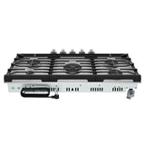 36 Inch Professional Gas Cooktop In Stainless Steel