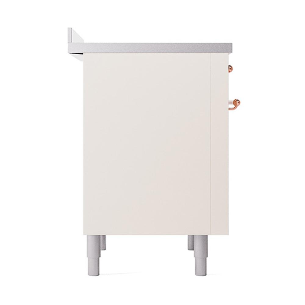 ILVE UNI366QNMPAWP Nostalgie II Noblesse 36 inch Induction Range (Solid Door, Antique White, Copper)