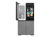 Bespoke 4-Door Flex™ Refrigerator (29 cu. ft.) with Family Hub™+ in Charcoal Glass Top and Stainless Steel Bottom Panels