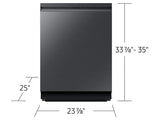 38 dBA Bespoke Smart Dishwasher with 3rd Rack Washing System in Fingerprint Resistant Matte Black Steel