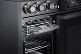 48" Pro Dual-Fuel Steam Range, Graphite Stainless Steel, Natural Gas/High Altitude