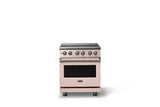30"W. Electric Range (Finish: Blush, Trim: Polished Chrome)