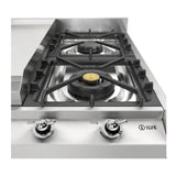 ILVE UHCP1265FNSSC Nostalgie II 48 inch Built-In Gas Cooktop with 8 Burners, Griddle, in Stainless Steel (Natural Gas, Chrome)