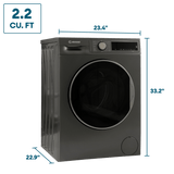 Element 24-inch 2.2 cu. ft. Front Load Washer - Gray, ENERGY STAR (ECW2224EGG)