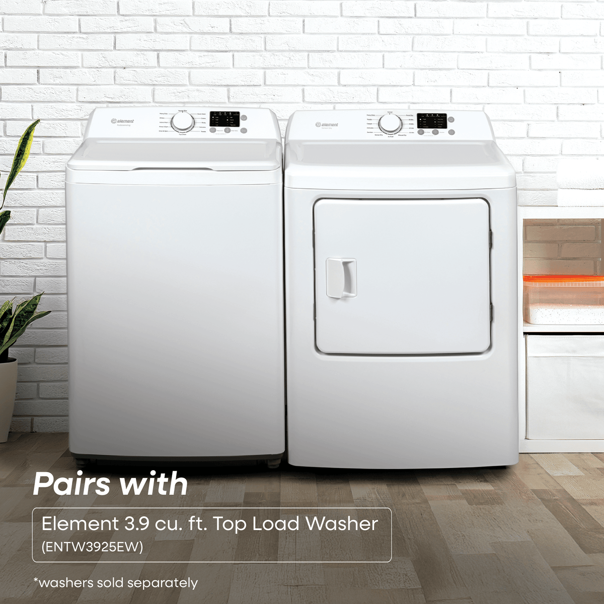 Element 7.0 Cu. Ft. Gas Dryer - White (ENTDG7027EW)