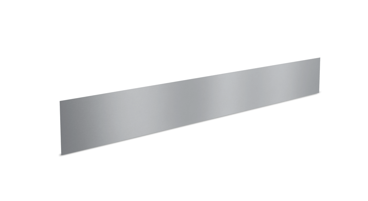 Stainless-steel toe-kick panel - for high-quality paneling of bases on KFMC 3xxx models.