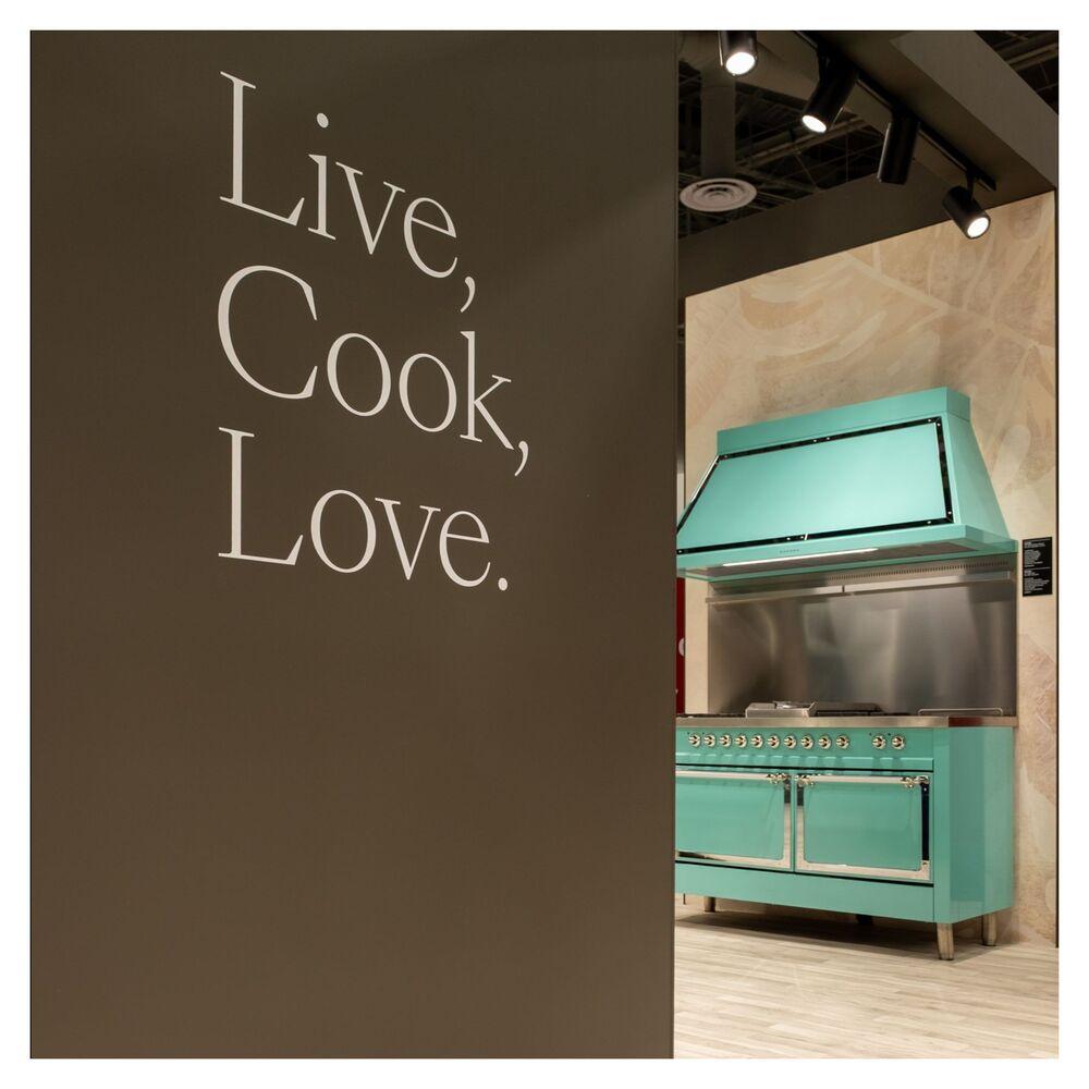 ILVE UN60FSQNMPRACLP Nostalgie II Noblesse 60 inch Dual Fuel Range (7 Sealed Burners + Griddle + French Top, Liquid Propane, Solid Door, RAL, Chrome)