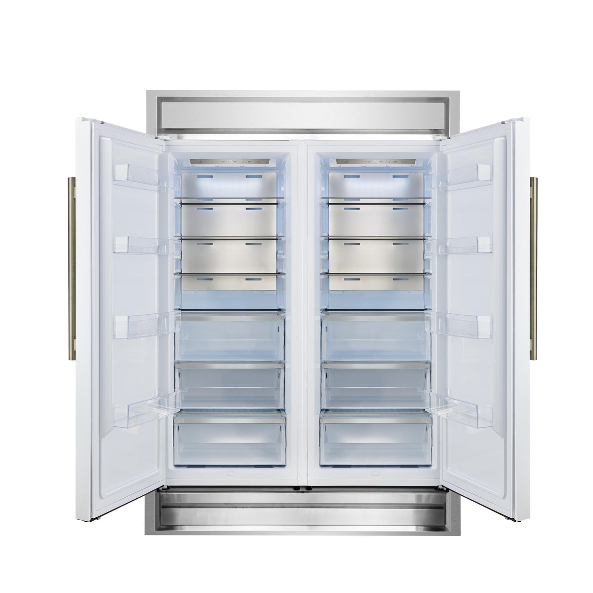 Forno Maderno 2-28-Inch Wide Convertible Refrigerator/Freezer in White, Decorative Trim, 27.2 cu.ft, 84-Inch High, ENERGY STAR Certified