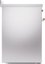 Nostalgie II 30 Inch Electric Freestanding Range in Stainless Steel with Copper Trim