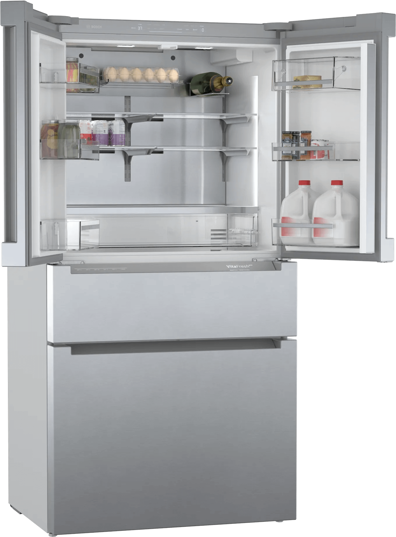 800 Series French Door Bottom Mount Refrigerator 36" Stainless steel (with anti-fingerprint)