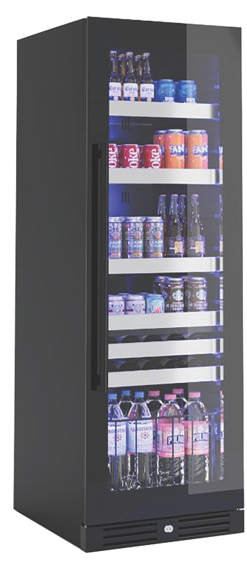 Tall Beverage Center Black Glass