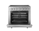 Gas Pro Range, Silver Stainless Steel, Liquid Propane