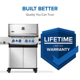 Prestige 500 Connected RSIB with Infrared Side and Rear Burner , Natural Gas, Stainless Steel