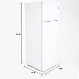7.4 cu. ft. Apartment Size Refrigerator - Platinum with Black Cabinet / 7.4 cu. ft.