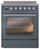 Professional Plus II 30 Inch Electric Freestanding Range in Blue Grey with Trim