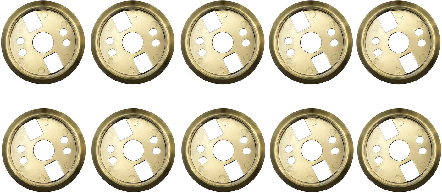 FGR488BWW34 48" All Gas Freestanding Range in White with Blue Knob Kit Set and Brass Bezel Kit Set