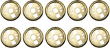 FGR488BWW34 48" All Gas Freestanding Range in White with Blue Knob Kit Set and Brass Bezel Kit Set