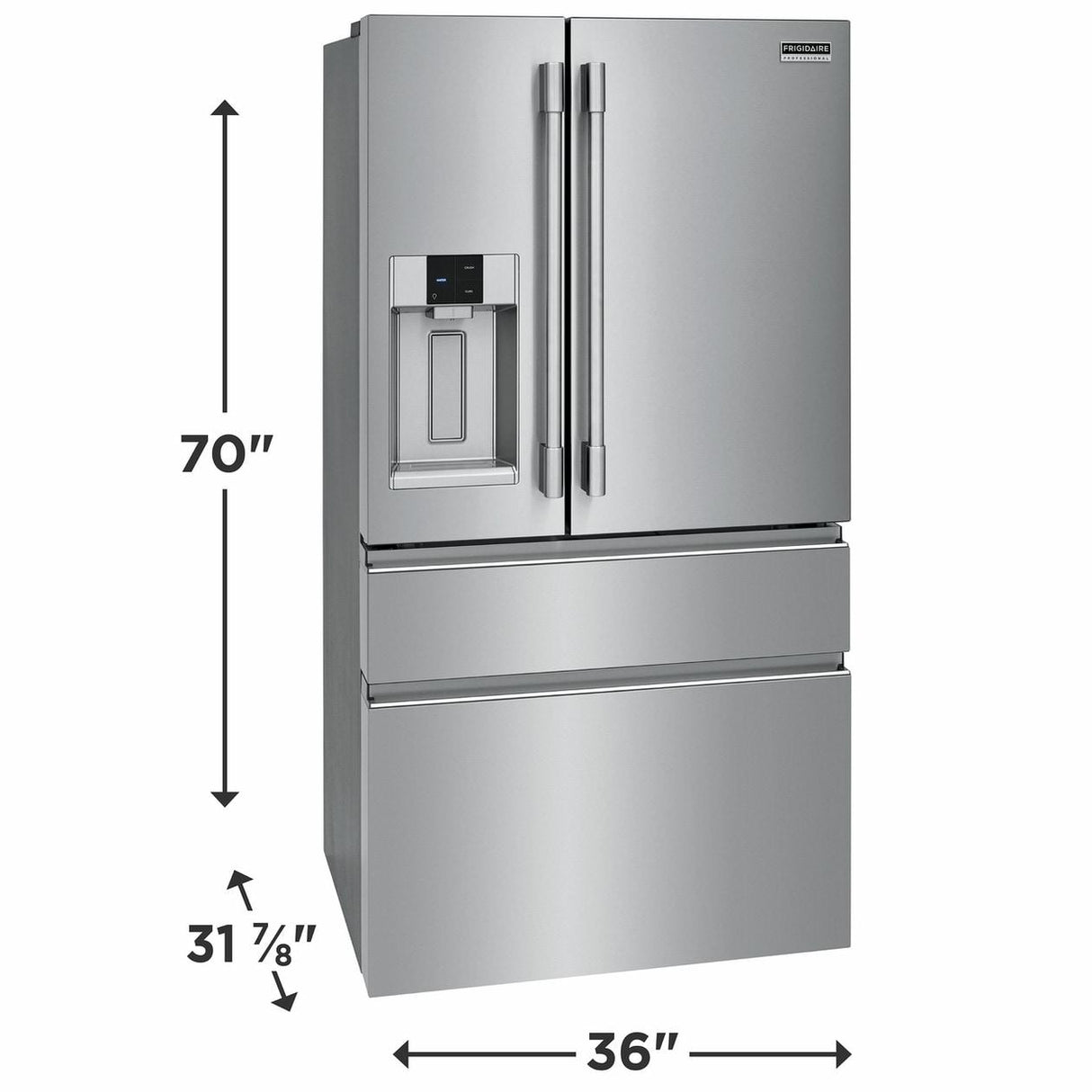 21 Cu. Ft. Counter-Depth 4-Door French Door Refrigerator