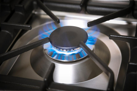 Professional Plus 36 Inch Dual Fuel Natural Gas Freestanding Range in Blue Grey with Chrome Trim