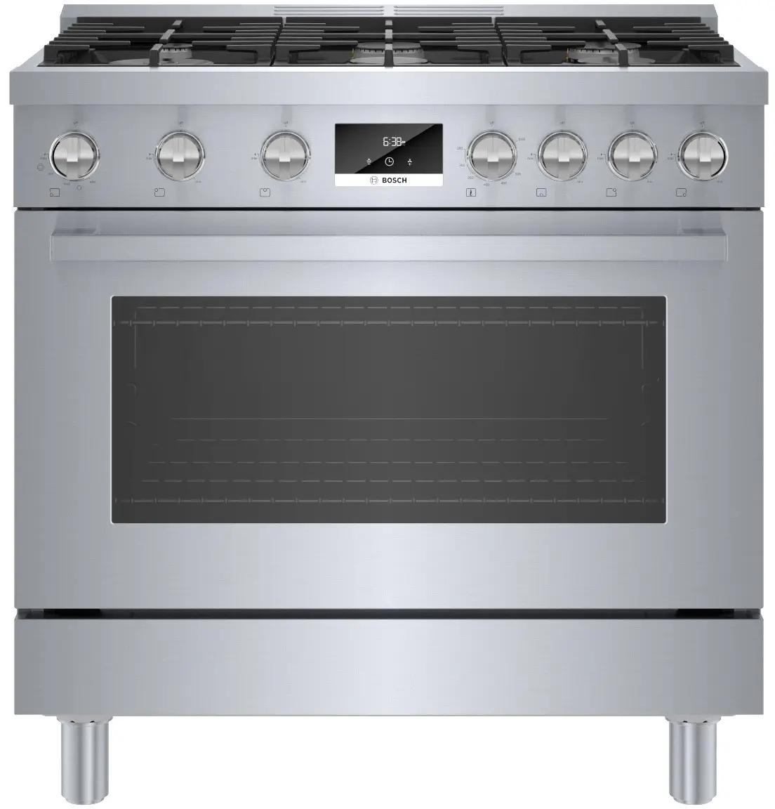 BOSCH HGS8655UC 800 Series Gas Freestanding Range 36