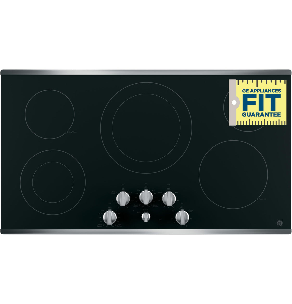 GE® 36" Built-In Knob Control Electric Cooktop