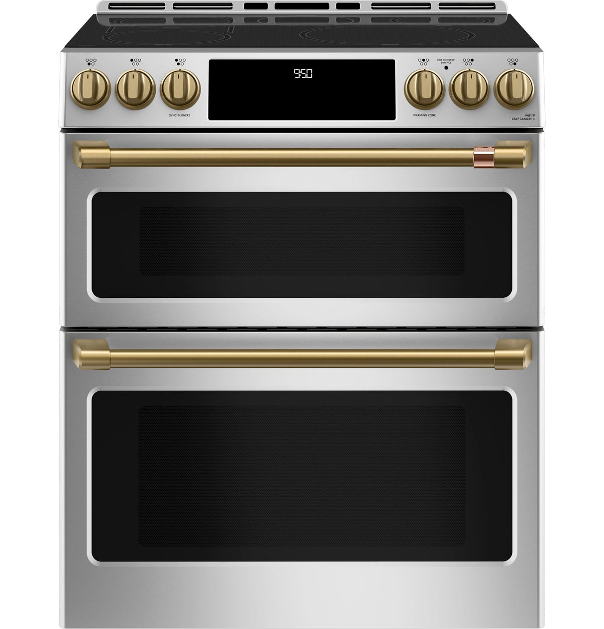 Café™ 30" Smart Slide-In, Front-Control, Induction and Convection Double-Oven Range