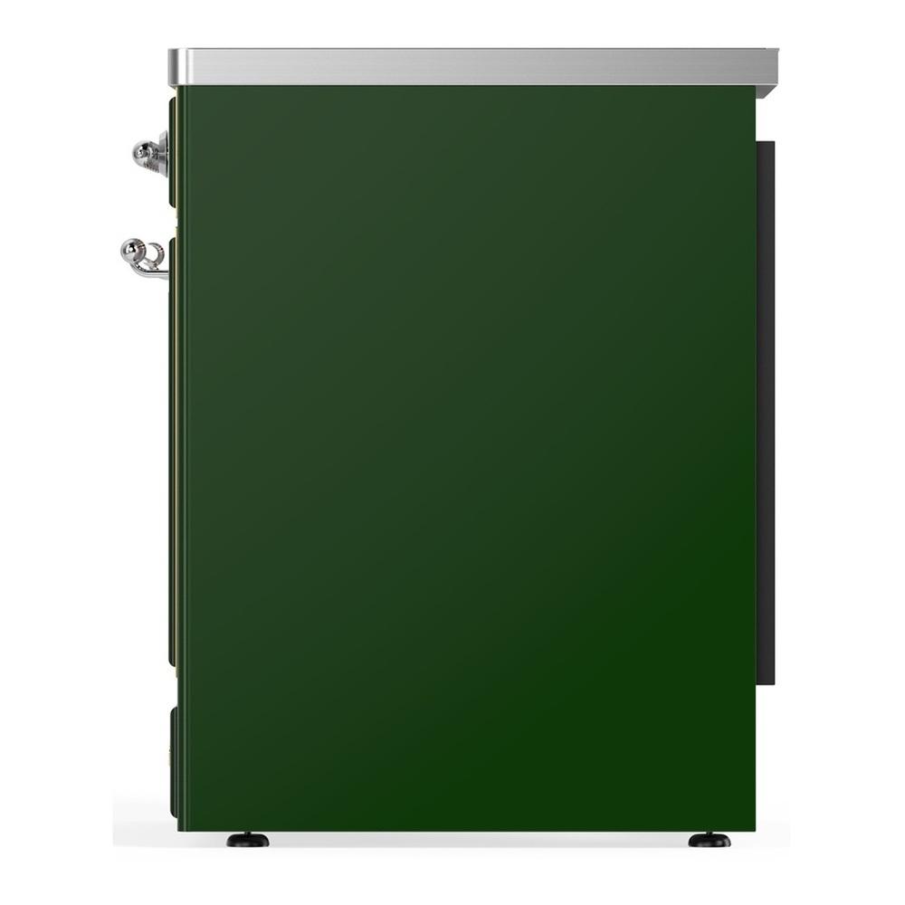ILVE UMIB30NR3EGC Majestic III 30 inch Induction Range with 4 Elements, 4 cu. ft. Oven Capacity (Triple Glass Door, Emerald Green, Chrome)