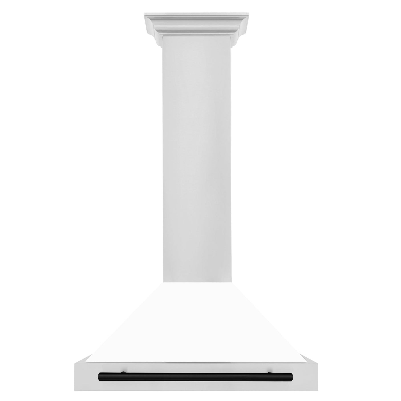 ZLINE 30 in. Autograph Edition Convertible Stainless Steel Range Hood with White Matte Shell and Champagne Bronze Accents (KB4STZ-WM30-CB) [Color: Matte Black]
