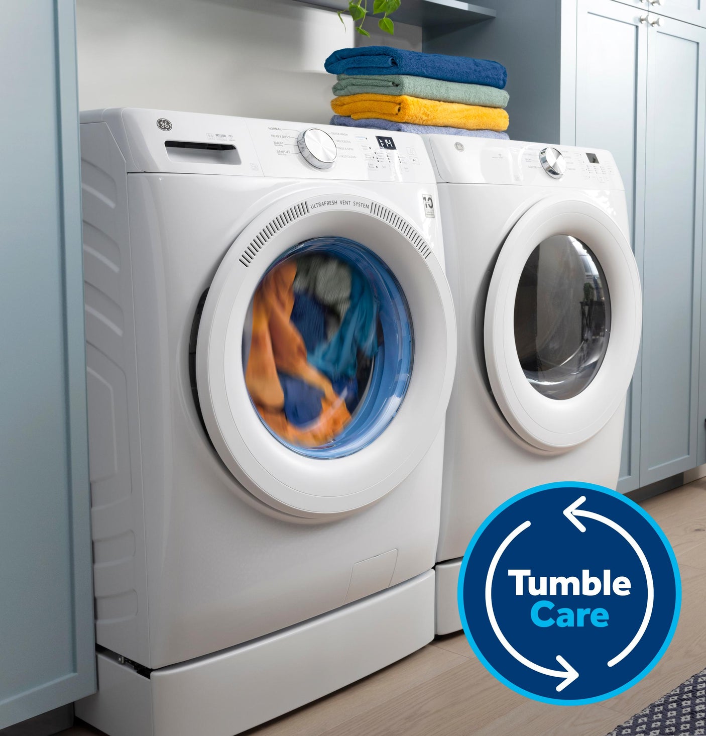 GE® ENERGY STAR® 4.6 cu. ft. Capacity Smart Front Load Washer with UltraFresh Vent System with OdorBlock™