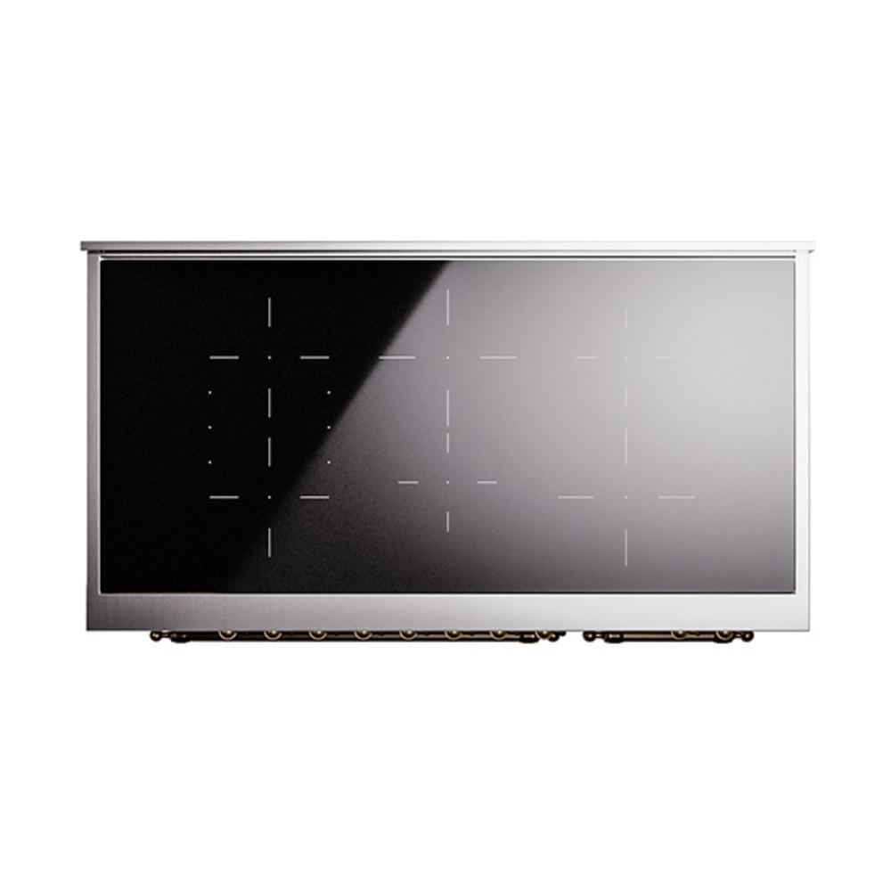 ILVE UNI486NMPSSB Nostalgie II Noblesse 48 inch Induction Range (Triple Glass Door, Stainless Steel, Burnished)