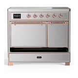 ILVE UMDIB40QNR3SSP Majestic III 40 inch Induction Range with 6 Elements, 3.82 cu. ft. Total Oven Capacity (Solid Door, Stainless Steel, Copper)