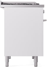 Professional Plus II 40 Inch Dual Fuel Liquid Propane Freestanding Range in White with Trim