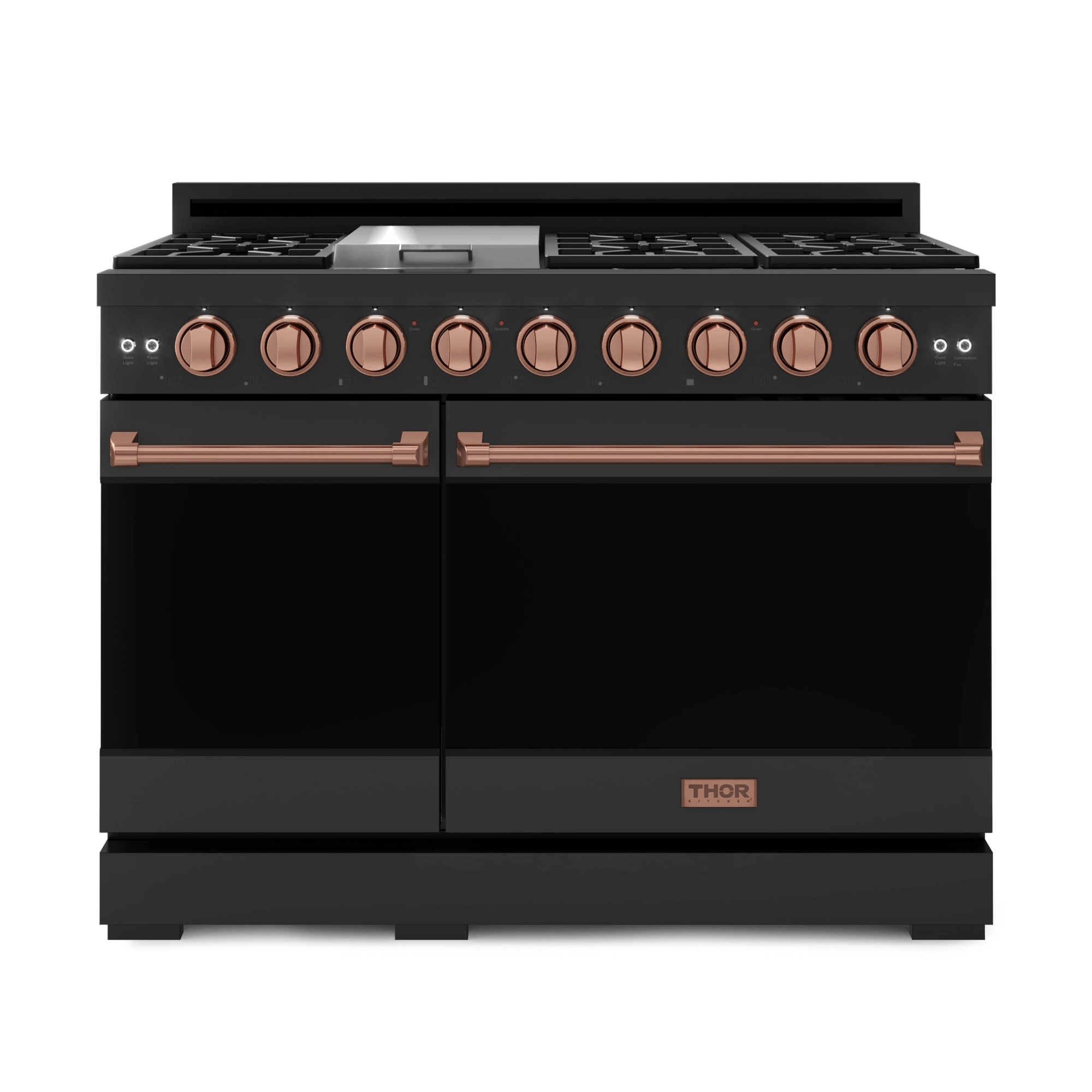 48 Inch Professional Gas Range With Tilt Panel Touch Control In Black/rose Gold  Gordon Ramsay Series