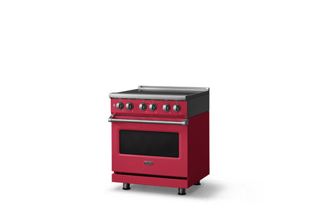 30"W. Induction Range (Finish: Valentine, Trim: Polished Chrome)