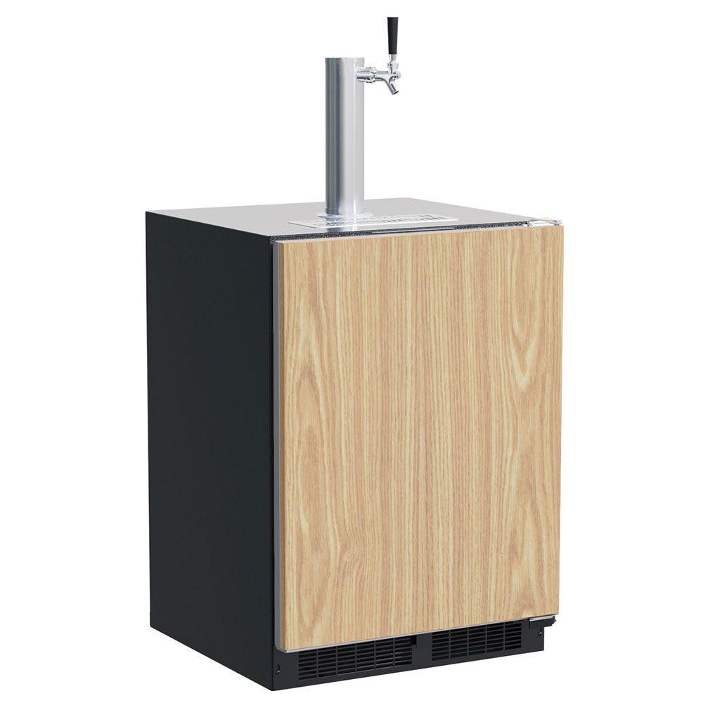 24-in Built-in Dispenser with Single Beer & Beverage Tap with Door Style - Panel Ready, Dispenser Type - Single Beer