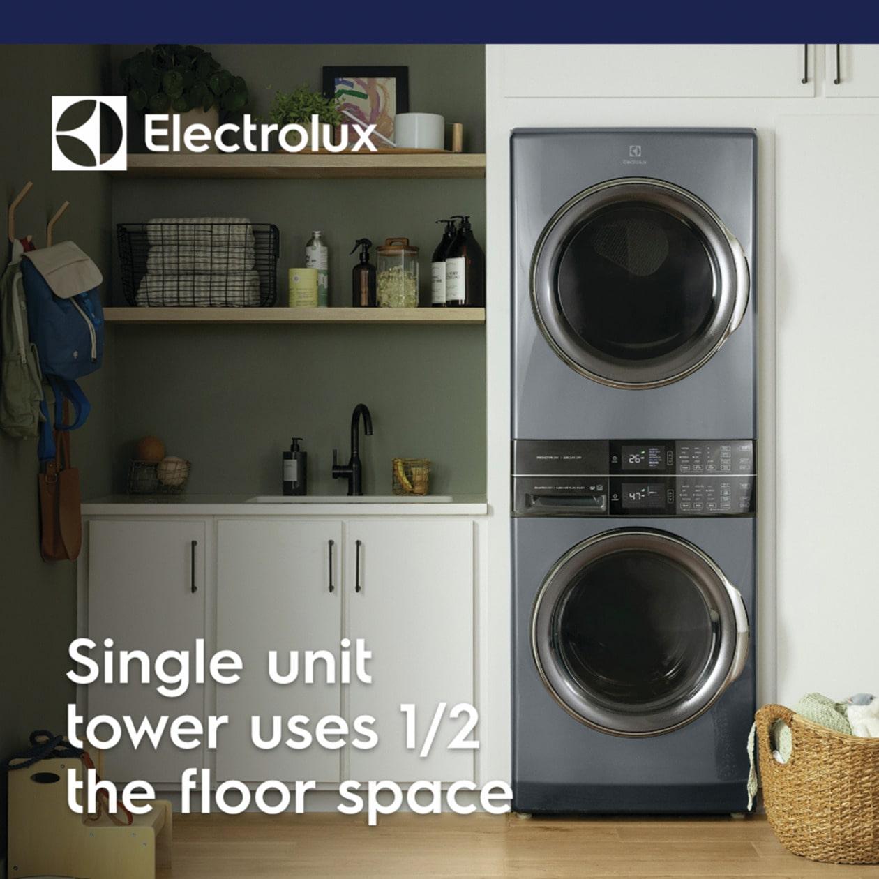 Laundry Tower Single Unit Front Load 4.5 Cu. Ft. Washer & 8 Cu. Ft. Gas Dryer